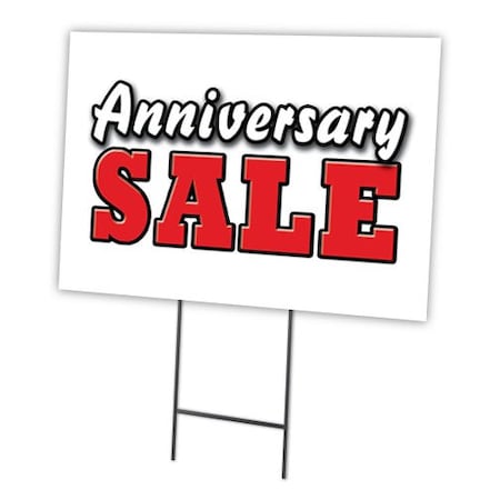Signmission Anniversary Sale Yard Sign & Stake outdoor plastic coroplast window, C-1216 Anniversary Sale C-1216 Anniversary Sale